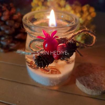 2'li 100cc Kavanoz Cam Şişede Jel Mum Hediyelikleri