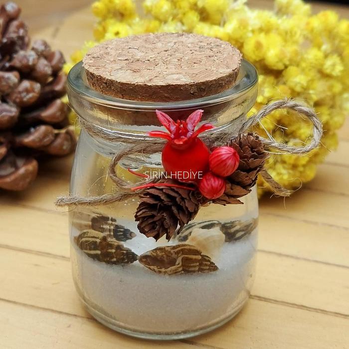 2'li 100cc Kavanoz Cam Şişede Jel Mum Hediyelikleri