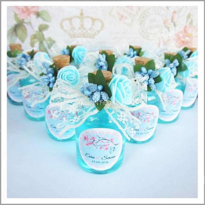 25cc Çiçekli Nikah Doğum Nişan Söz Bebek Kolonya Hediyelikleri