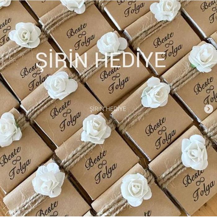 50 Adet Kişiye Özel Söz Nişan Kız İsteme Çikolata Sunum Hediyelikleri