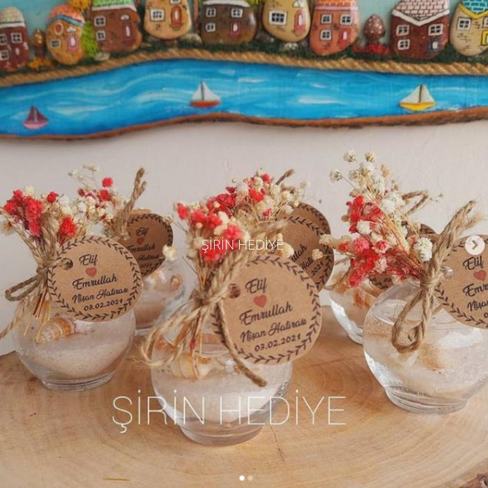 50cc Balon Şişede Jel Mum Hediyelikleri