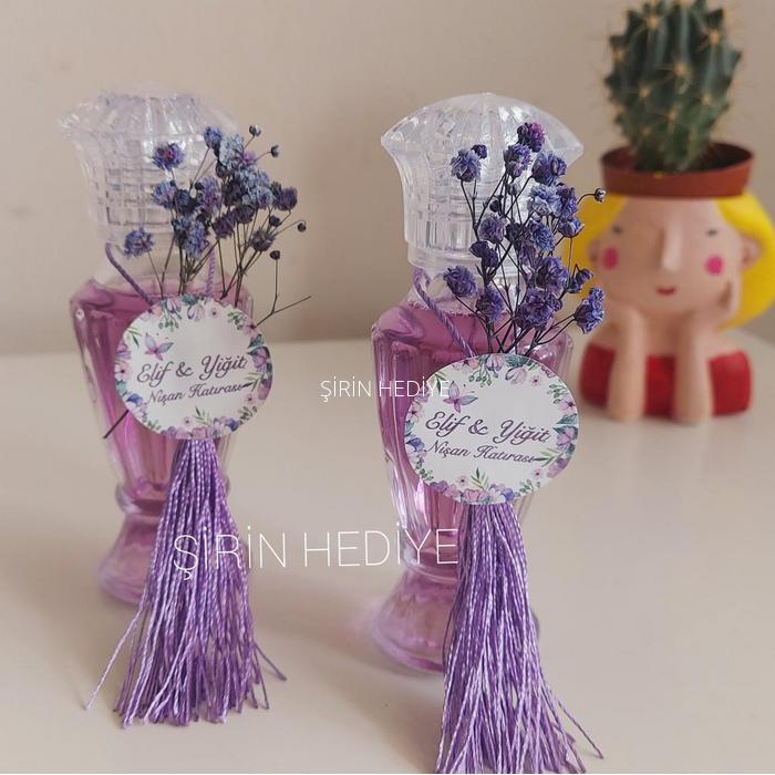 50cc Vazo Şeklinde Cam Kolonya Şişesi Nikah Nişan Söz Hediyelikleri