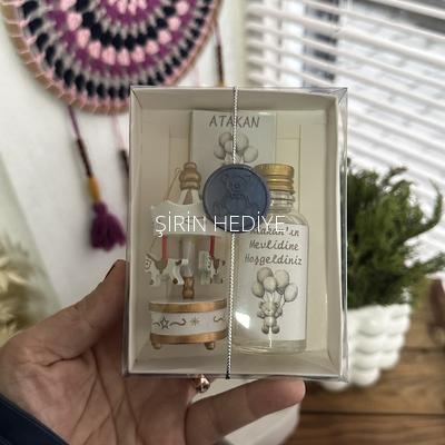 Ahşap Dekoratif Atlı Karınca Kolonya Çikolata Kutusu