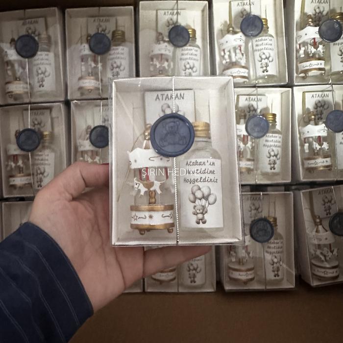 Ahşap Dekoratif Atlı Karınca Kolonya Çikolata Kutusu