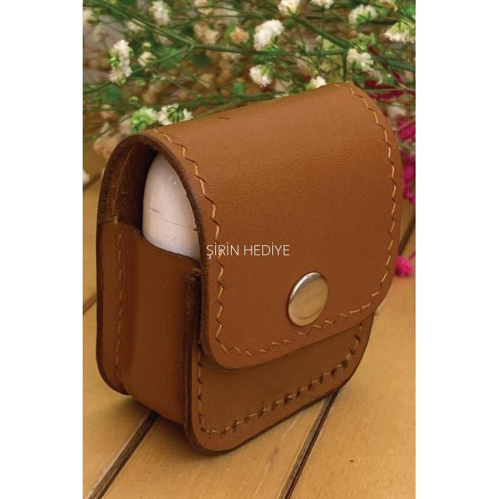 Apple Airpods Kulaklık Hakiki Deri Kılıf El İşçiliği Leather