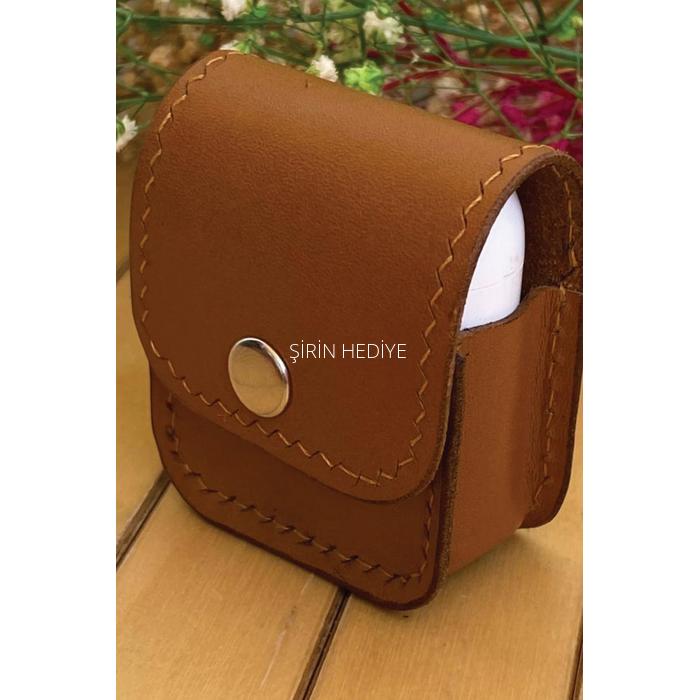 Apple Airpods Kulaklık Hakiki Deri Kılıf El İşçiliği Leather