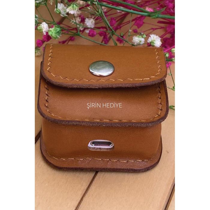 Apple Airpods Kulaklık Hakiki Deri Kılıf El İşçiliği Leather