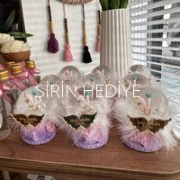 Asetat Çanta Kutu İçinde Kolonya ve Unicorn Kar Küresi Hediyelik 