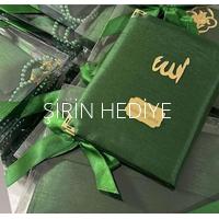 Asetat Kutuda Kişiye Özel Kadife Yasin Kitabı Tesbih Seti Hediyelikleri