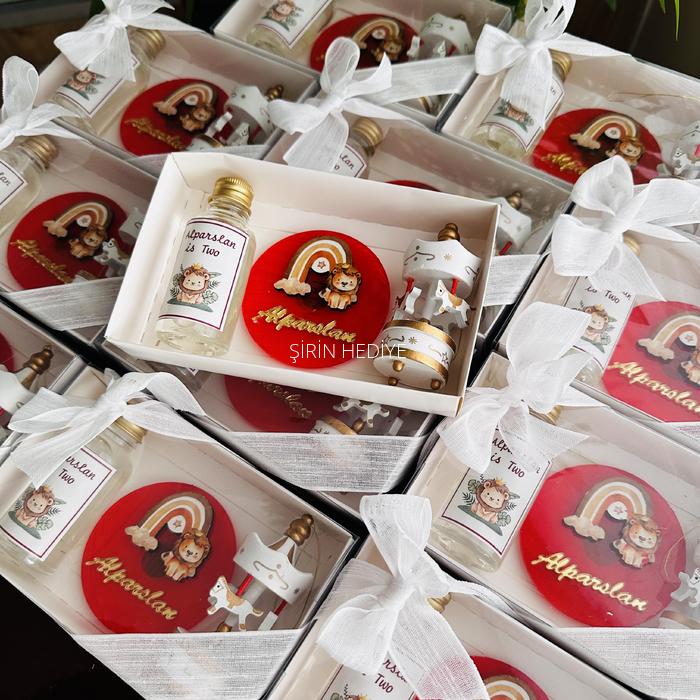 Aslan Temalı Kolonya Magnet Atlı Karınca Hediyelik Kutu