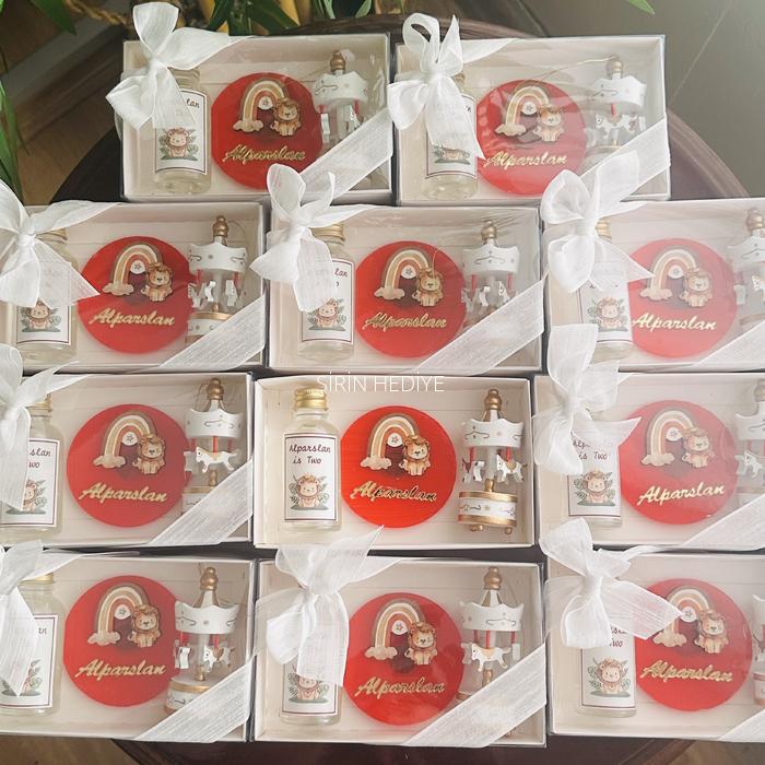 Aslan Temalı Kolonya Magnet Atlı Karınca Hediyelik Kutu