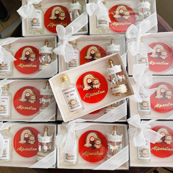 Aslan Temalı Kolonya Magnet Atlı Karınca Hediyelik Kutu