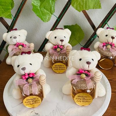 Bal Kavanozu - Ayıcıklı Erkek Kız Bebek Bal Hediyelikleri