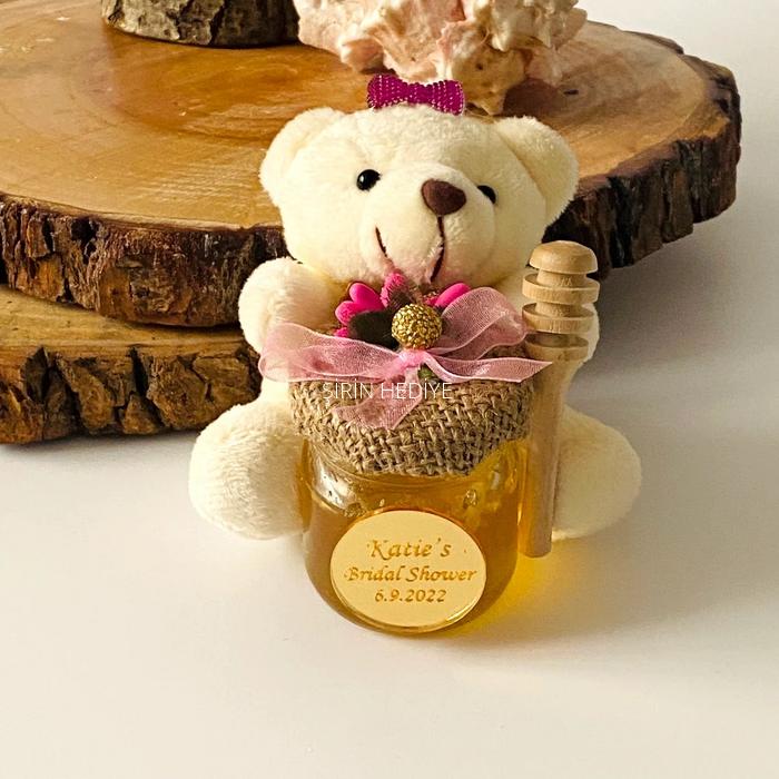 Bal Kavanozu - Ayıcıklı Erkek Kız Bebek Bal Hediyelikleri