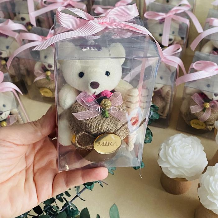 Bal Kavanozu - Ayıcıklı Erkek Kız Bebek Bal Hediyelikleri