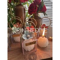 Çanta Konsept Mika Kutu Gül Mum Hediyelik