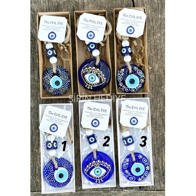 Cam Nazar Boncuğu El Yapımı Asmalı Hediyelik