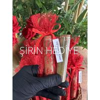 Dantel Kese İçinde Cam Tüp Şişede Kına Hediyelikleri