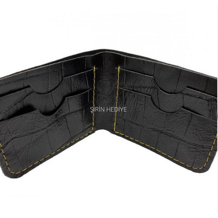 El Yapımı Hakiki Deri Erkek Cüzdanı