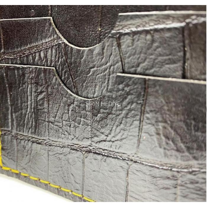 El Yapımı Hakiki Deri Erkek Cüzdanı