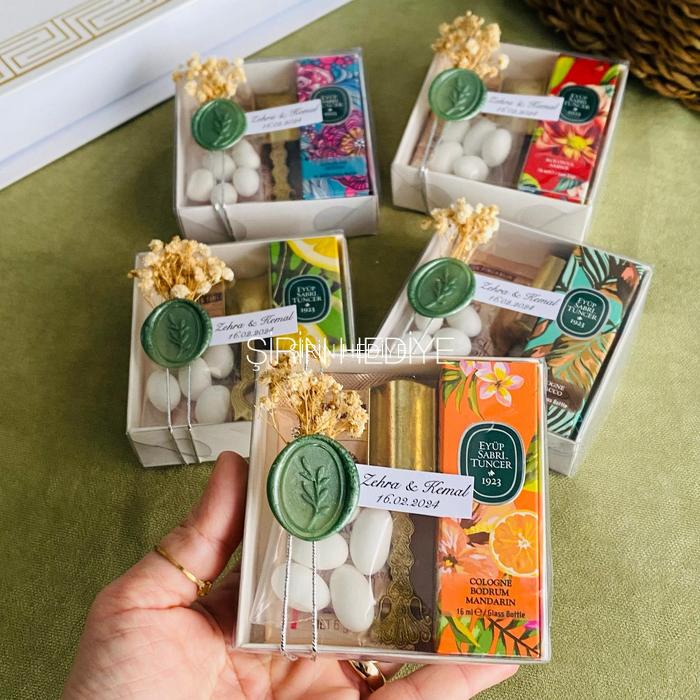 Eyüp Sabri Tuncer Mini Kolonya, Kahve , Kaşık, Şeker, Mühür Kutu Set