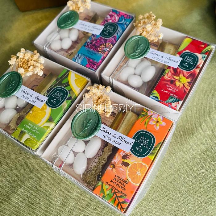 Eyüp Sabri Tuncer Mini Kolonya, Kahve , Kaşık, Şeker, Mühür Kutu Set