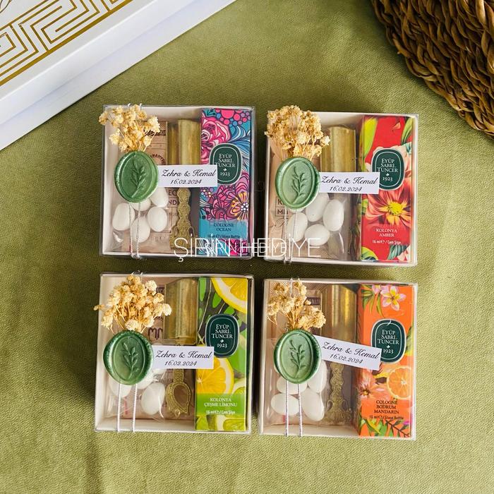 Eyüp Sabri Tuncer Mini Kolonya, Kahve , Kaşık, Şeker, Mühür Kutu Set