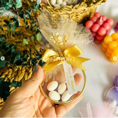 Gold Halka İçinde Badem Şekeri Hediyelikleri