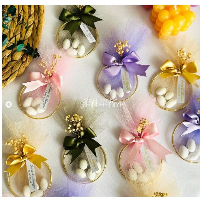 Gold Halka İçinde Badem Şekeri Hediyelikleri