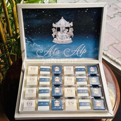 İsme Özel Bebek Doğum Sünnet Çikolata Kutusu