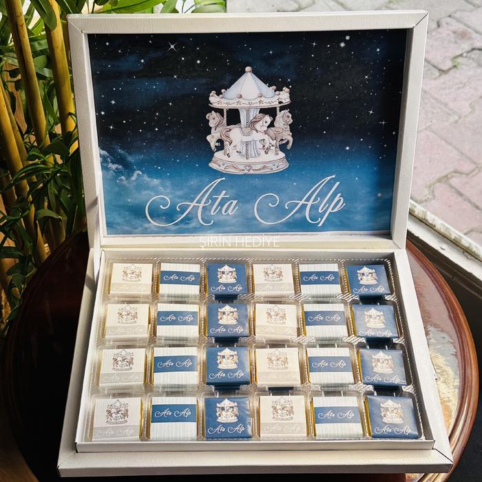 İsme Özel Bebek Doğum Sünnet Çikolata Kutusu