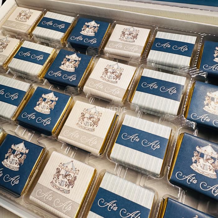 İsme Özel Bebek Doğum Sünnet Çikolata Kutusu