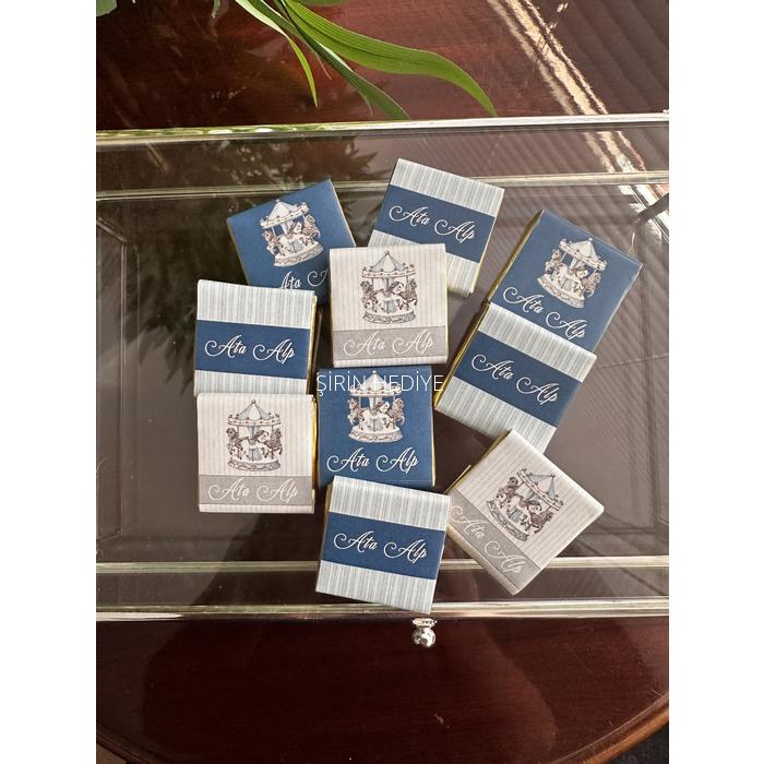 İsme Özel Bebek Doğum Sünnet Çikolata Kutusu