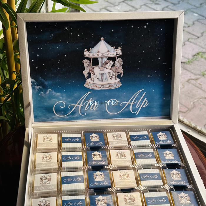 İsme Özel Bebek Doğum Sünnet Çikolata Kutusu