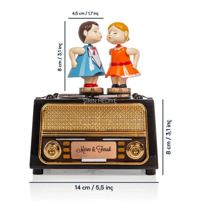 İsme Özel Dans Eden Çift Müzik Kutusu