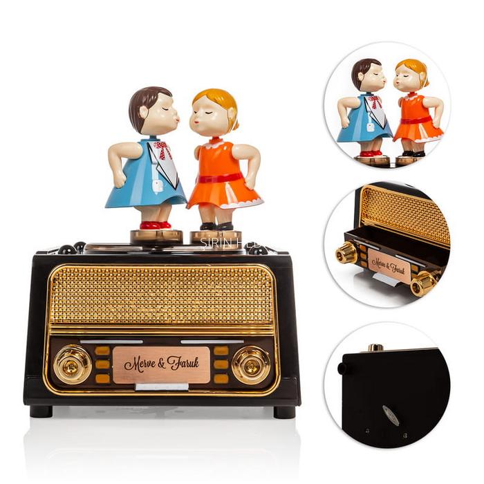 İsme Özel Dans Eden Çift Müzik Kutusu