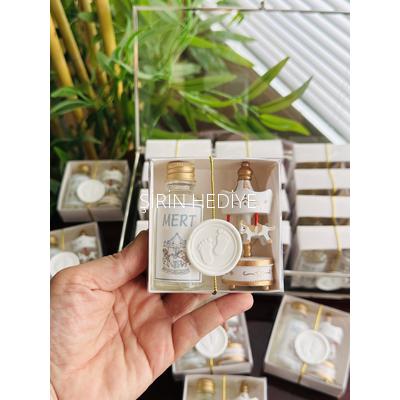 İsme Özel Kolonya Şişesi Atlı Karınca Mühürlü Hediye Kutusu