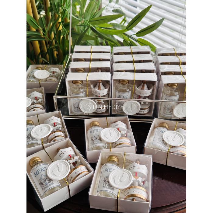 İsme Özel Kolonya Şişesi Atlı Karınca Mühürlü Hediye Kutusu