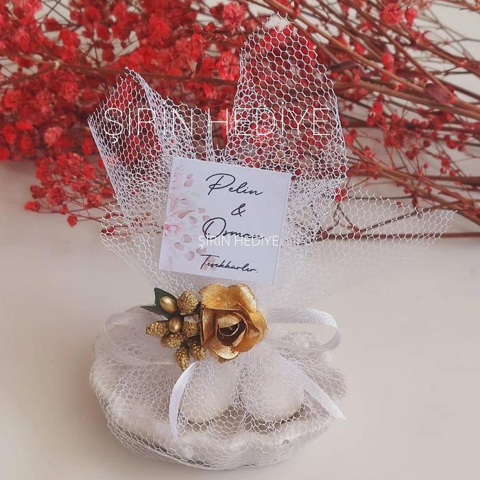 İstiridye Kabuklu Badem Şekerli Nikah Nişan Söz Hediyelik