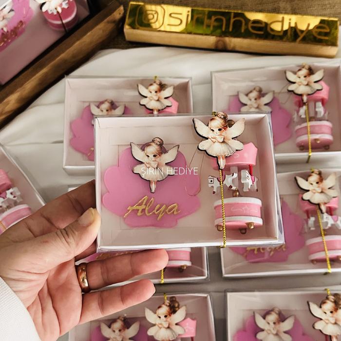 İstiridye Model Magnet Ahşap Dekoratif Atlı Karınca Hediye Seti