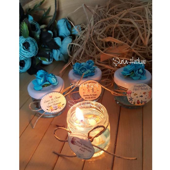 KAVANOZDA ÇİÇEKLİ NİKAH NİŞAN SÖZ DOĞUM GÜNÜ JEL MUM HEDİYELİKLERİ
