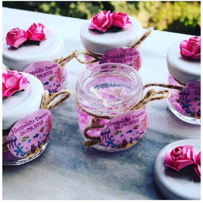 KAVANOZDA ÇİÇEKLİ NİKAH NİŞAN SÖZ DOĞUM GÜNÜ JEL MUM HEDİYELİKLERİ