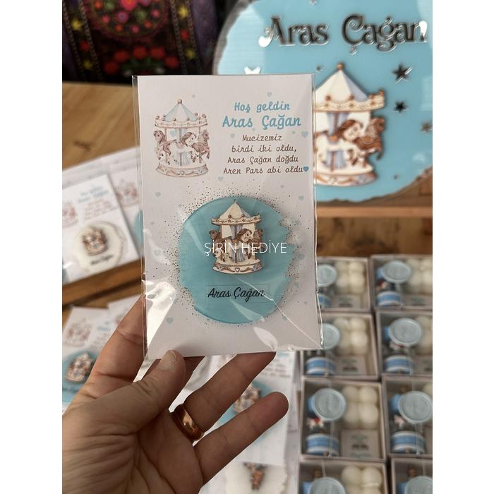 Kartlı Şeffaf Boyalı Pleksi Magnet