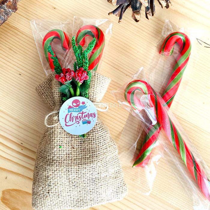 Kese İçinde Baston Şeker Yeni Yıl Hediyesi