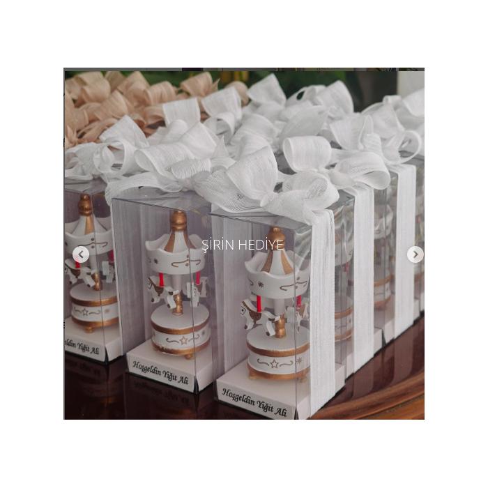 Keten Kurdele Ahşap Dekoratif Atlı Karınca Kutusu