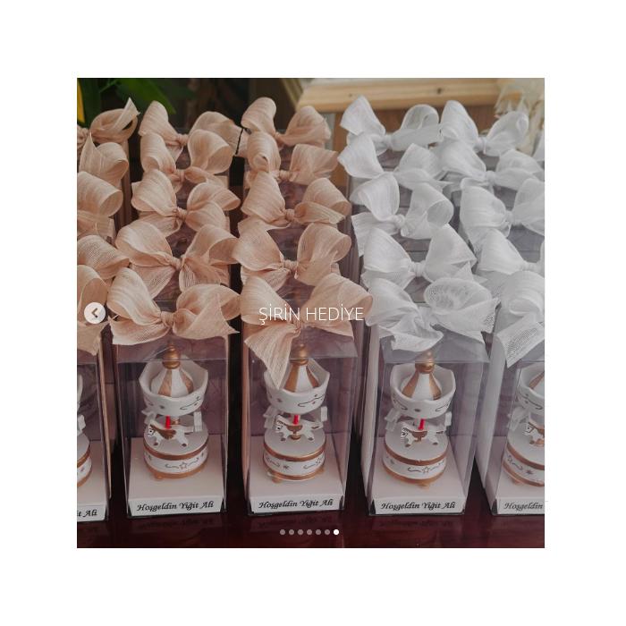 Keten Kurdele Ahşap Dekoratif Atlı Karınca Kutusu