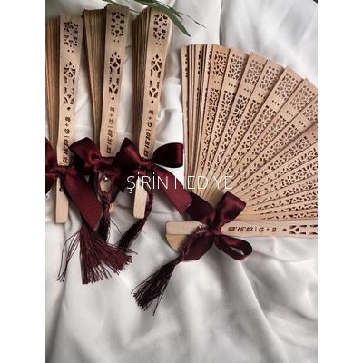 Kişiye Özel Kazıma Lazer Bambu Yelpaze Hediyelik