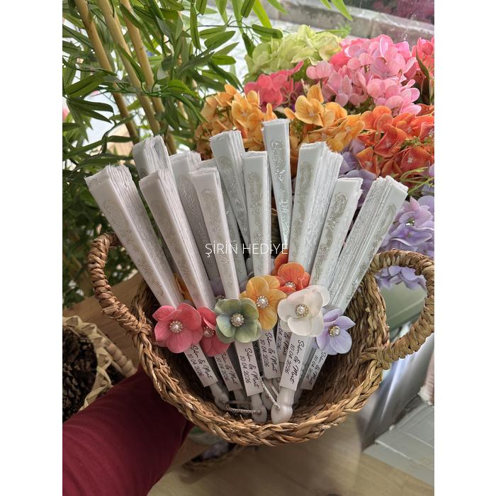 Kişiye Özel Kumaş Yelpaze Hediyelik