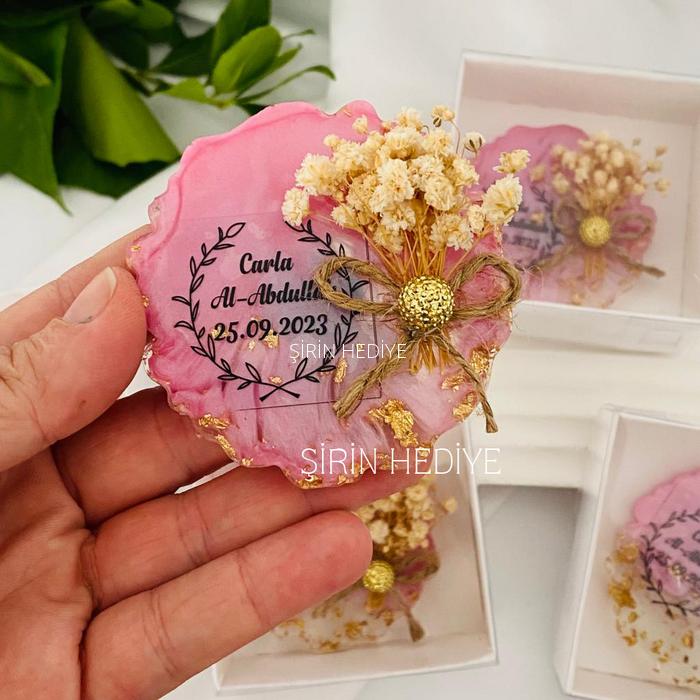 Kişiye Özel Magnet Epoksi Bebek Doğum Günü, Düğün, Nişan, Söz Hediyelik