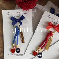 Kişiye Özel Nazar-Kalp Temalı Charm Anahtarlık Hediyesi